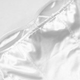 Satin Fabric Mesh Patchwork Skirt Dress