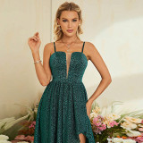 Spaghetti Strap Evening Dress