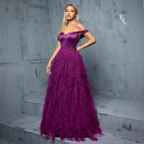 Mesh Strapless Ruffle Puffy Dress