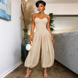 Elegant Sexy Strapless Slim Fit Fashion Jumpsuit