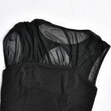 Women's Elegant Sleeveless Solid Dress
