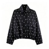 Polka Dot Bomber Jacket