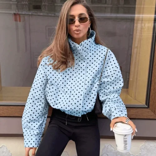 Stand Collar Oversized Casual Long Sleeve Jacket