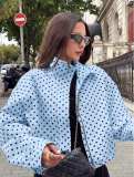 Stand Collar Oversized Casual Long Sleeve Jacket