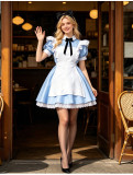 Women's Halloween Costume Runaway Alice Dark Alice in Wonderland Cosplay Dress