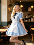 Women's Halloween Costume Runaway Alice Dark Alice in Wonderland Cosplay Dress