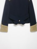 Elegant Rope Knot Button Napoleon Style Cropped Jacket