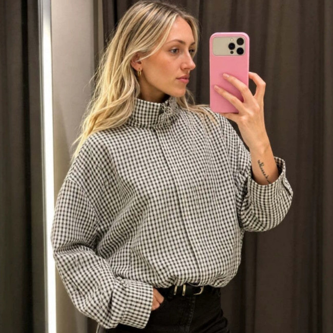 Women's Plaid Flannel Pilot Jacket