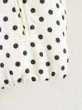 Women's Polka Dot Puffy Zip-Up Jacket