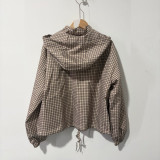 Women's Plaid Hooded Jacket