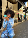 Retro Polka Dot 3-Stripe Tracksuit