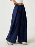Straight Drape Wide Leg Trousers