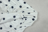 Black & White Polka Dot Halter Mini Dress