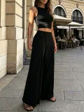 Designer Straight Leg Casual Pants