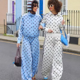 Retro Polka Dot 3-Stripe Tracksuit