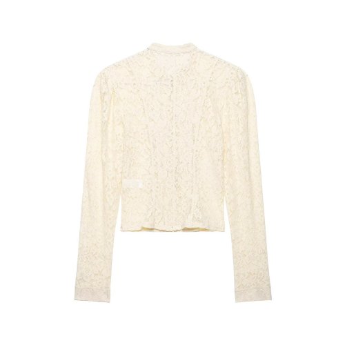 Lace  Knot Fastening Long Sleeve Top Jacket