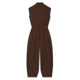 Coffee Brown Sleeveless Jumpsuit