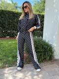 Drawstring Loose Top & Elastic Waist Pants 2-Piece Tracksuit