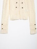 Lace  Knot Fastening Long Sleeve Top Jacket