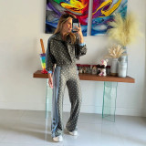 Drawstring Loose Top & Elastic Waist Pants 2-Piece Tracksuit