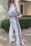 Winter Lined Printed Set Zipper Front Top & Elastic Waist Pants