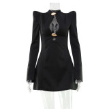 Avant-Garde Cut-Out Mini Dress