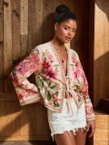 Chic Long Sleeve Flower Pattern Top for Women