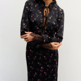 Chic Floral Print Two-Piece Set