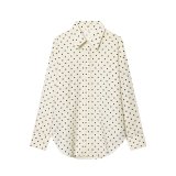 Vintage Polka Dot Longline Shirt