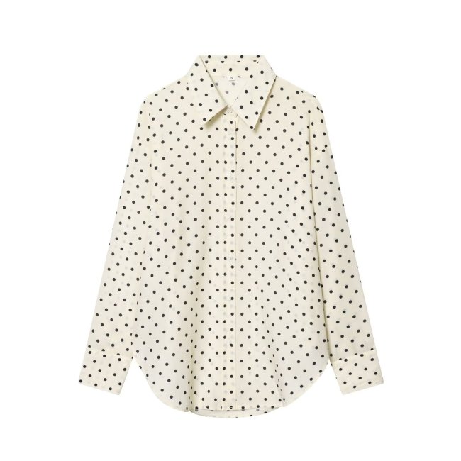 Vintage Polka Dot Longline Shirt