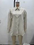 Vintage Polka Dot Longline Shirt