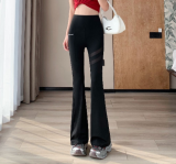 Mesh Flared Shark Pants with Pockets