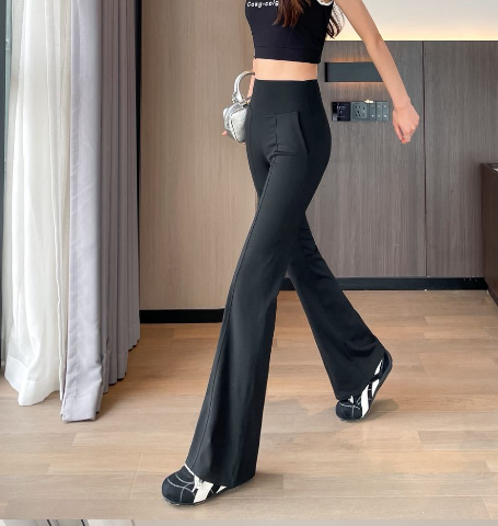 Luxury Double-Side Pocket Micro Flared Pants