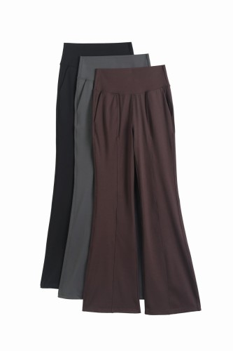 Luxury Double-Side Pocket Micro Flared Pants