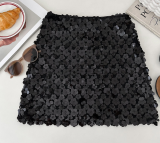 Romantic Petal Bling Sequin Bodycon Skirt