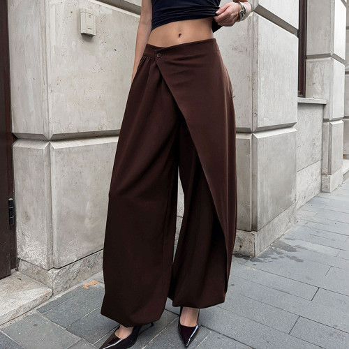 Asymmetric Patchwork Lantern Pants