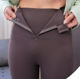 High-Waisted Zipper Pocket Flared Shark Pants for Women