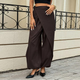 Asymmetric Patchwork Lantern Pants