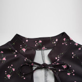 Chic Floral Print Two-Piece Set