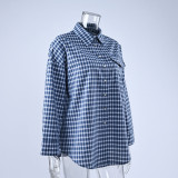 Cotton Vintage Plaid Cardigan for Women