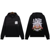 Splatter Paint Embroidered Hooded Sweatshirt for Couples