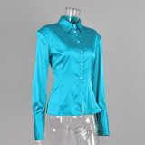 Satin Slim-Fit Blouse