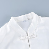 Modern Oriental Stand-Collar Blouse