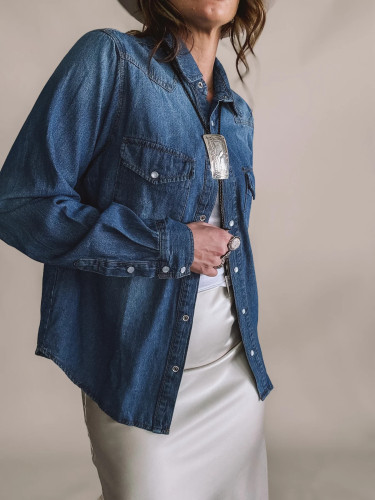 Women's Long-Sleeve Denim Shirt