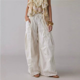 Women’s Street Style Loose Fit Cargo Wide Leg Pants