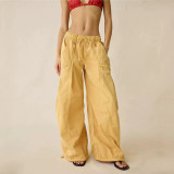Women’s Street Style Loose Fit Cargo Wide Leg Pants