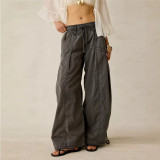 Women’s Street Style Loose Fit Cargo Wide Leg Pants