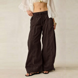 Women’s Street Style Loose Fit Cargo Wide Leg Pants