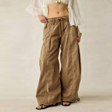 Women’s Street Style Loose Fit Cargo Wide Leg Pants