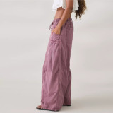 Women’s Street Style Loose Fit Cargo Wide Leg Pants